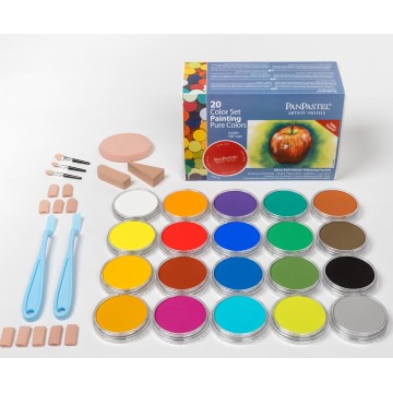 PanPastel, RENE FARVER sæt med 20 farver og værktøj